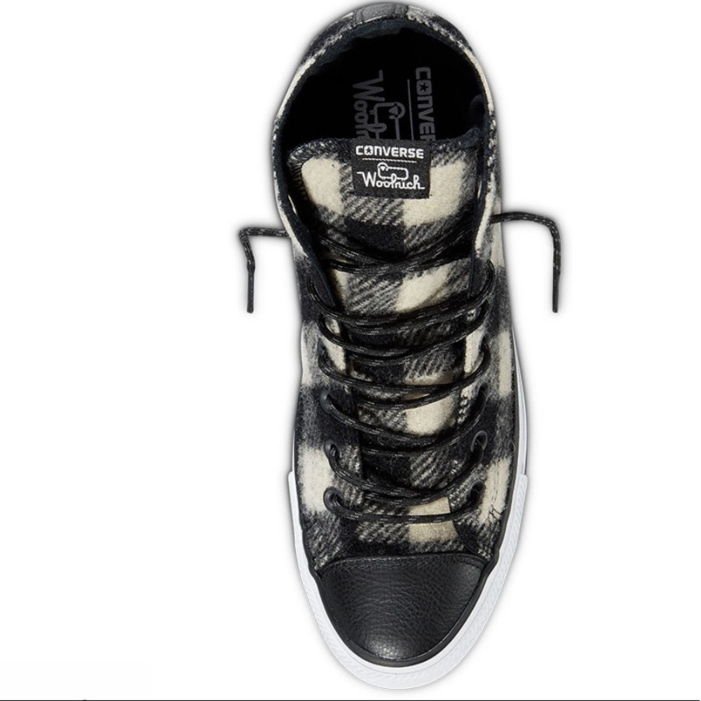 NWT Converse & Woolrich Ctas HI White/Black AUTHEN - Picture 7 of 8