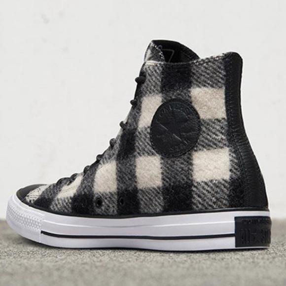 NWT Converse & Woolrich Ctas HI White/Black AUTHEN - Picture 4 of 8
