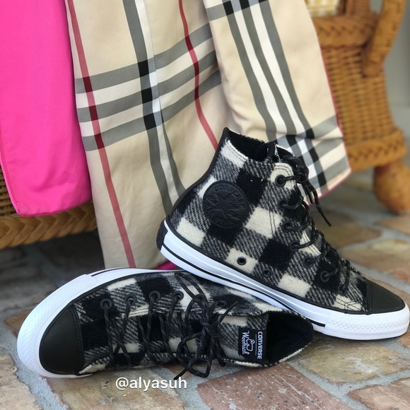 NWT Converse & Woolrich Ctas HI White/Black AUTHEN - Picture 3 of 8