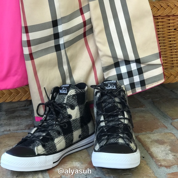 NWT Converse & Woolrich Ctas HI White/Black AUTHEN - Picture 5 of 8