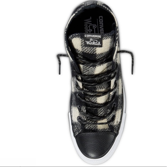 NWT Converse & Woolrich Ctas HI White/Black AUTHEN - Picture 7 of 8