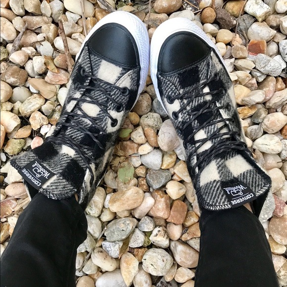 NWT Converse & Woolrich Ctas HI White/Black AUTHEN - Picture 8 of 8