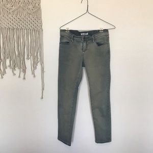 Free people green cropped skinny