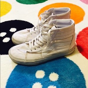 Vans Canvas Sk8 High (True white) Women US 8