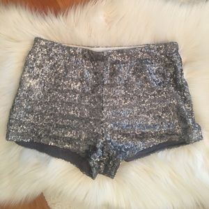 Mid rise lush sequin hot shorts
