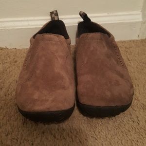 Merrell barefoot suede slip ons