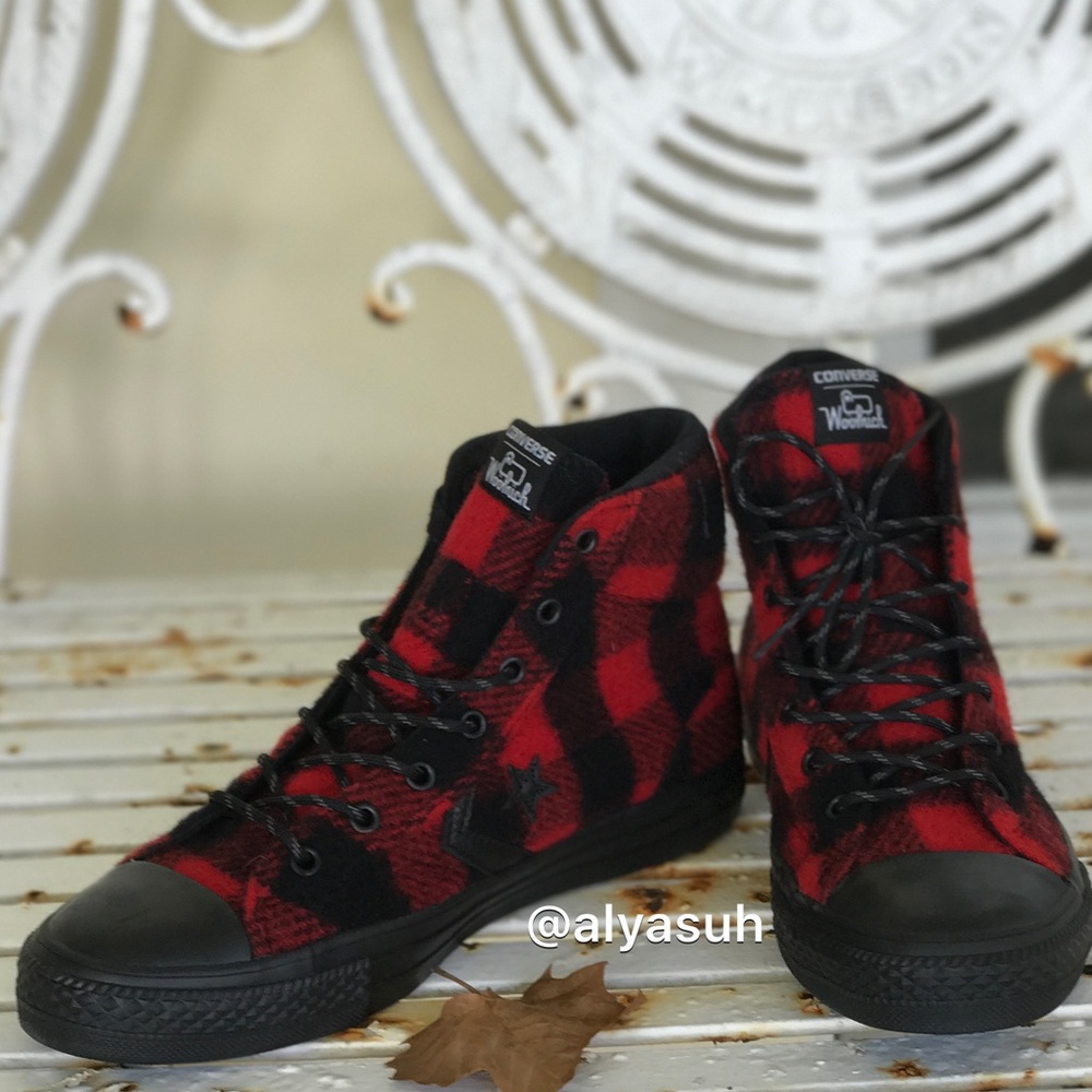 NWT Converse & Woolrich Ctas Player Black/Red AUTH - Picture 3 of 8