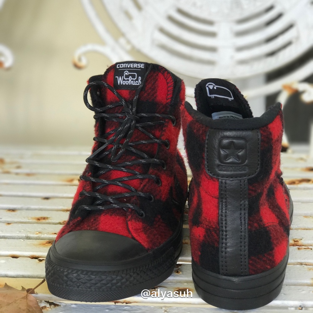 NWT Converse & Woolrich Ctas Player Black/Red AUTH - Picture 5 of 8