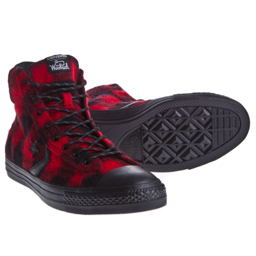 NWT Converse & Woolrich Ctas Player Black/Red AUTH - Picture 2 of 8