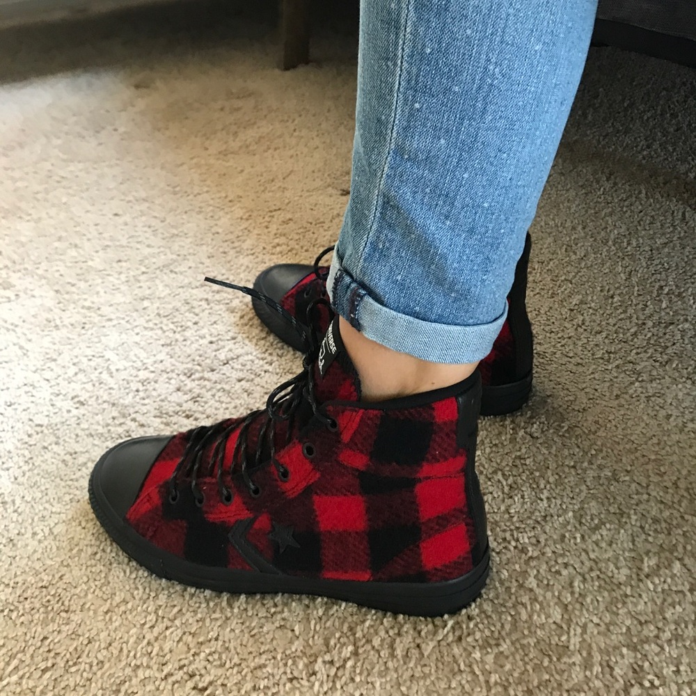NWT Converse & Woolrich Ctas Player Black/Red AUTH - Picture 7 of 8