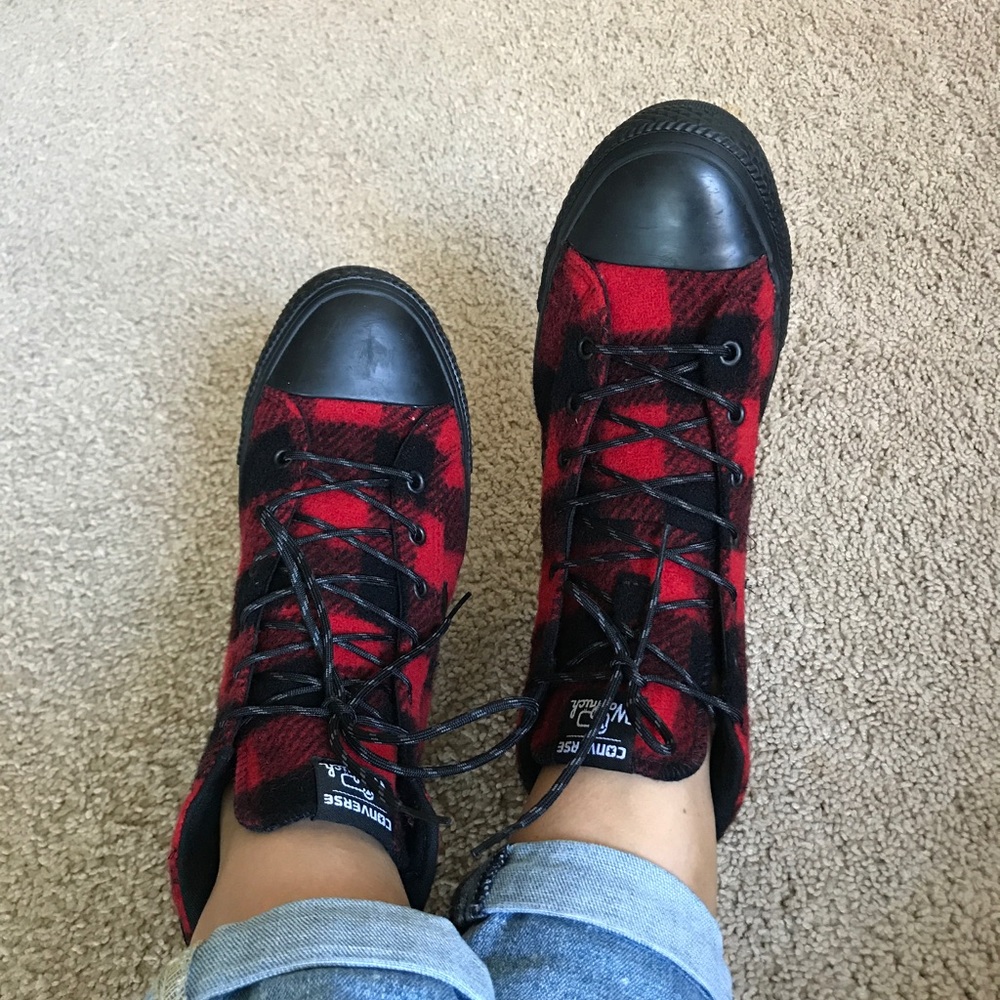 NWT Converse & Woolrich Ctas Player Black/Red AUTH - Picture 8 of 8