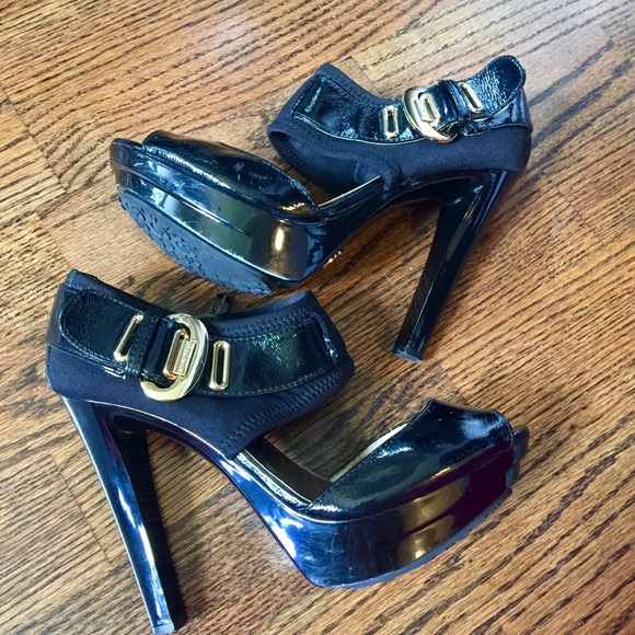 Micheal Kors Black Platform Heels - Picture 4 of 5