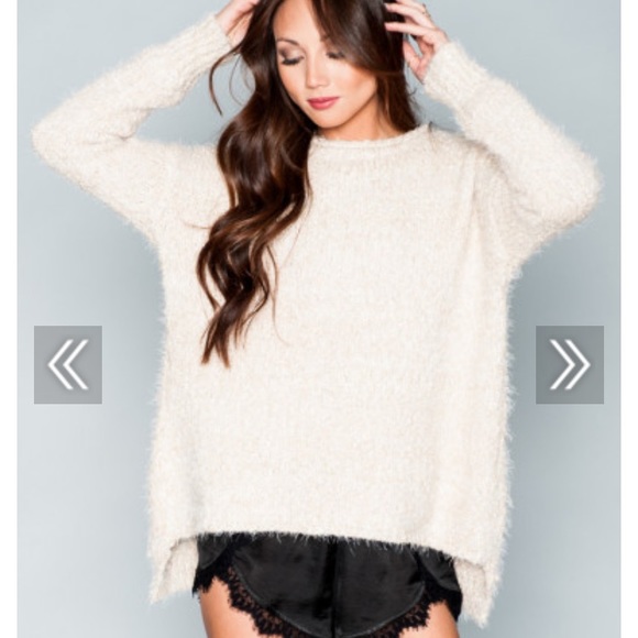 Show Me Your MuMu Sweaters - Show Me Your Mu Mu Sparkle Sweater Cream Large