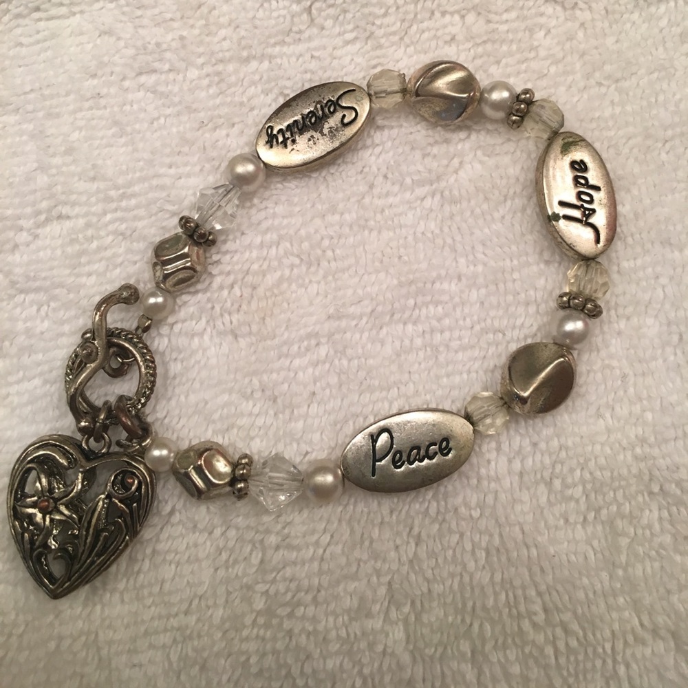 Peace,hope,serenity, bracelet