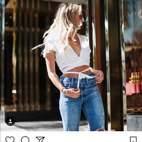 1 left!! Ailani Wrap Crop Top - Picture 5 of 6