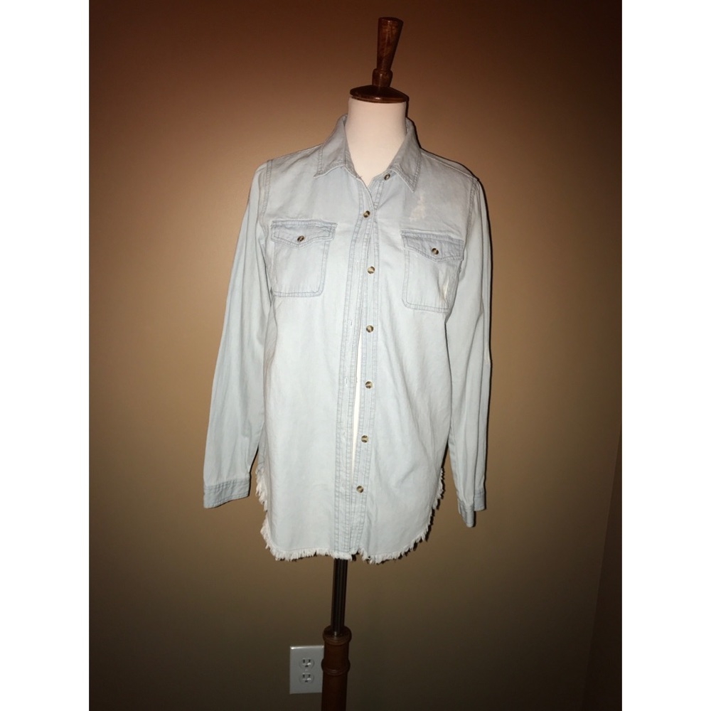 Denim button down