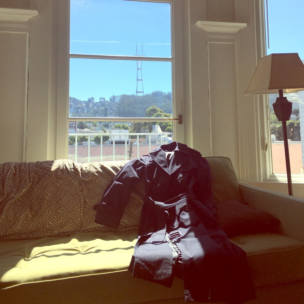 military style trench coat