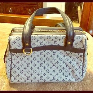 Louis Vuitton Josephine Mini Lin Monogram satchel.