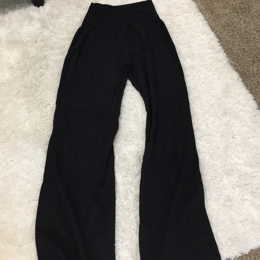 Pink blush maternity linen pants