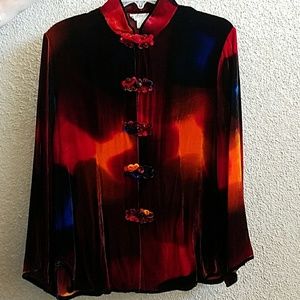 Velvet Jacket with toggle buttons
