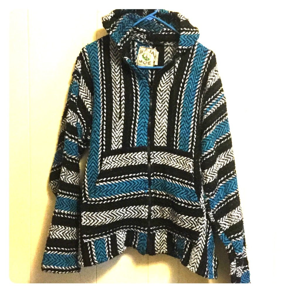 Baja Joe Zip Front Men's Baja Hoodie NWOT