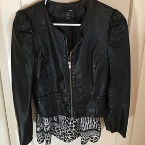 Black faux leather jacket