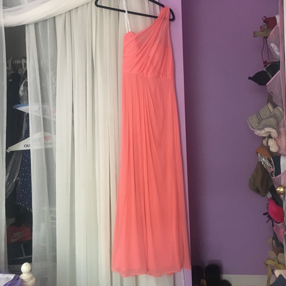 Coral long formal dress