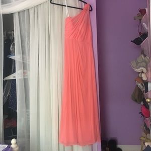 Coral long formal dress