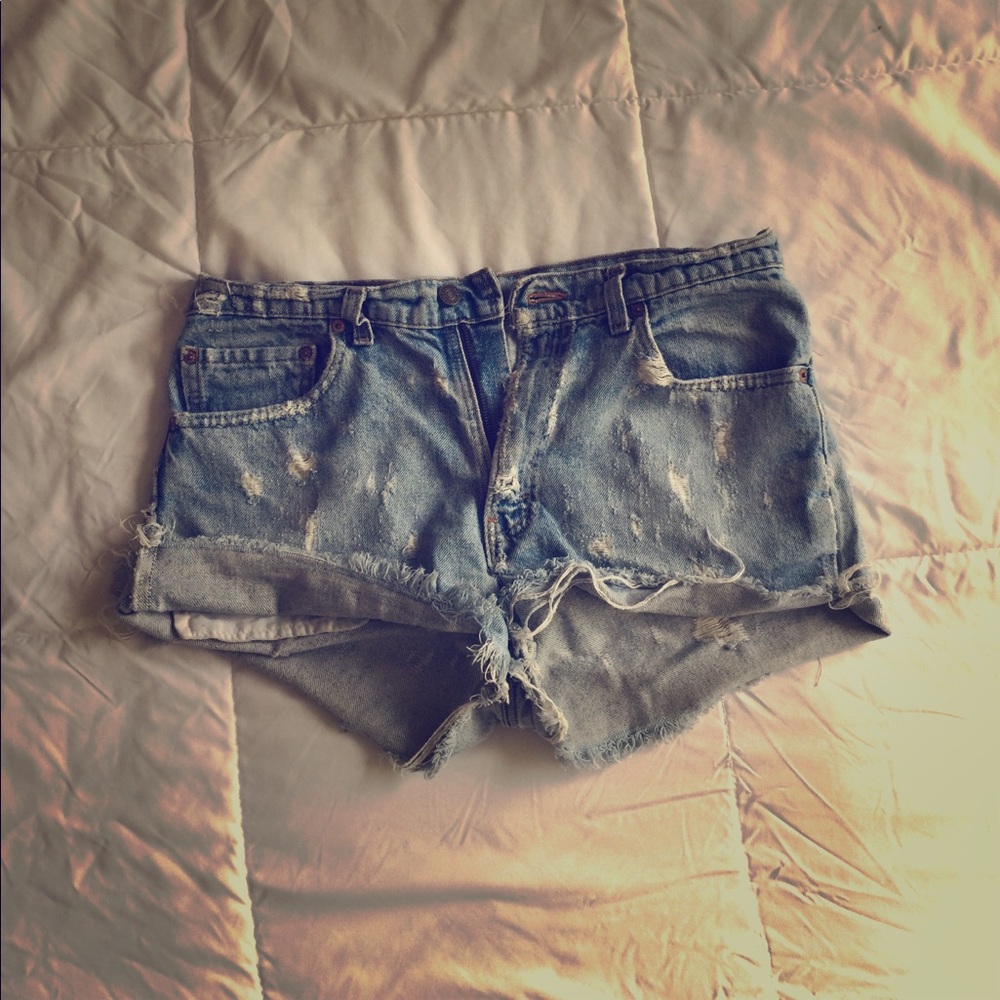 Levi's Distressed Jean  Shorts