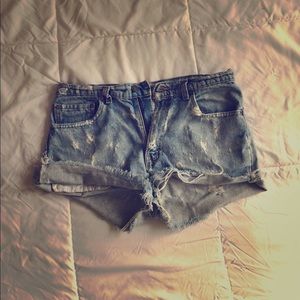 Levi's Distressed Jean Shorts