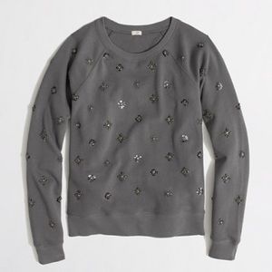 J. Crew Factory Sequin Beaded Sweatshirt