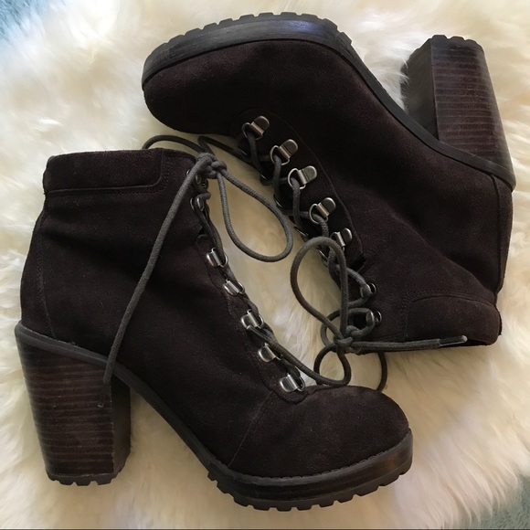 Dolce Vita Shoes - Brown Suede Dolce Vita Lace Up Boots
