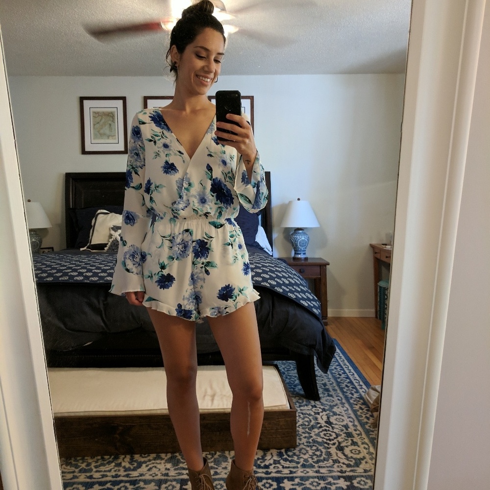 NWOT floral romper
