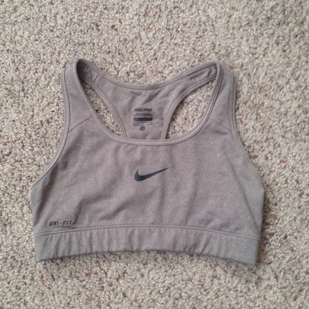 Grey Nike Pro Sports Bra