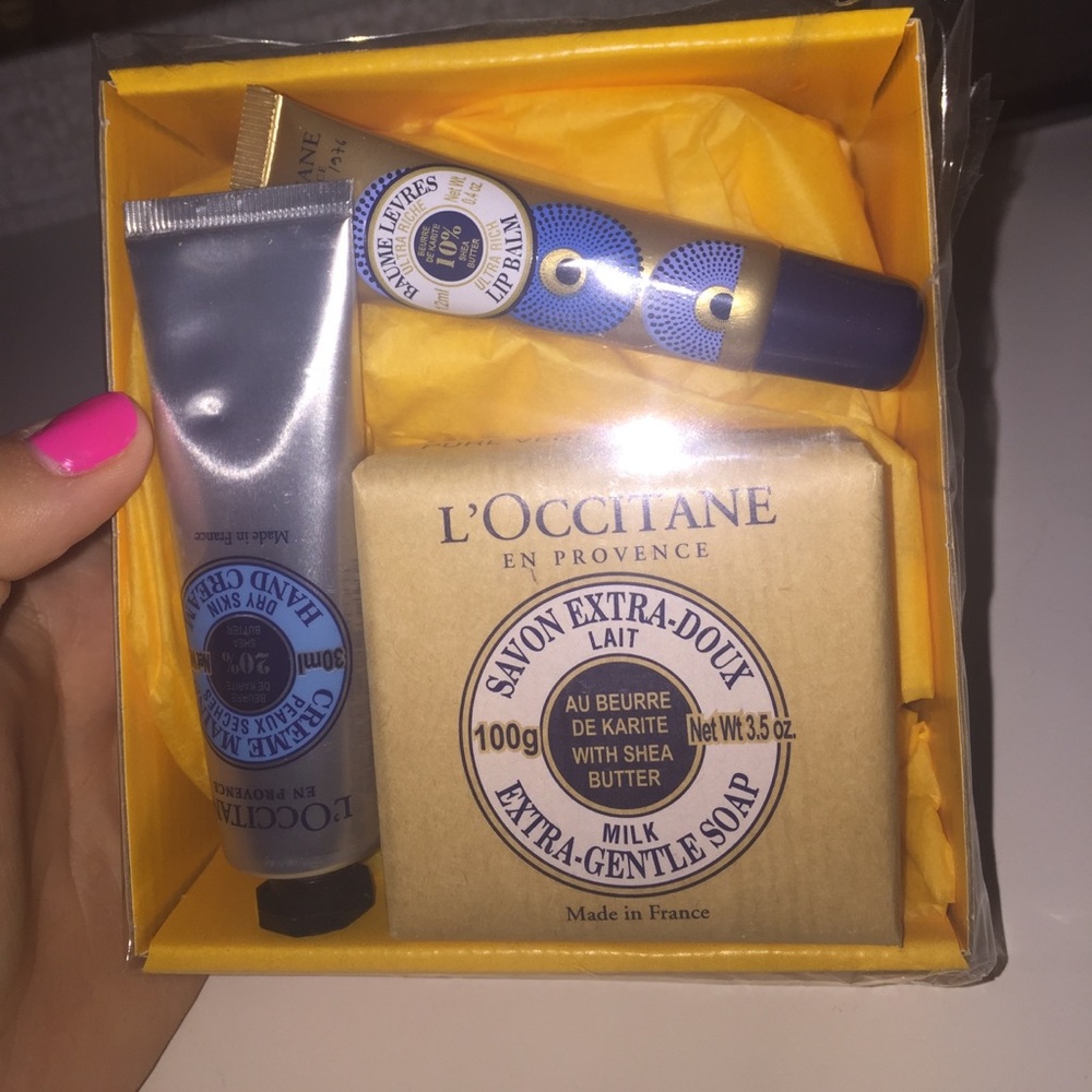 gift set. soap lip balm and creme