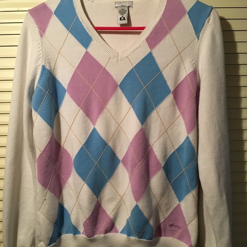 IZOD Checkered Golf Sweater
