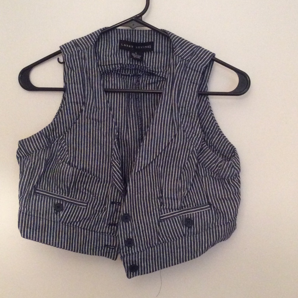 Cropped striped vest