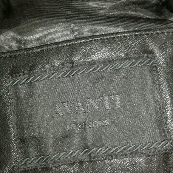 AVANTI NEW YORK BLACK SOFT SUPPLE LEATHER JACKET - Picture 3 of 3