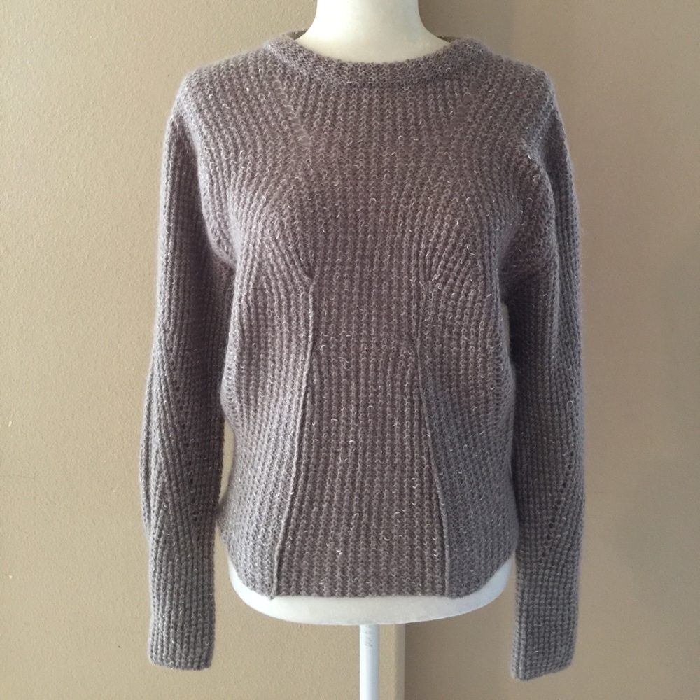 System Long-Sleeve Taupe Brown Sweater