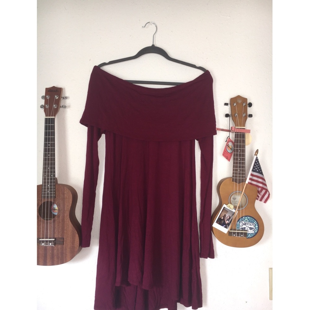 Off the shoulder, high low dress