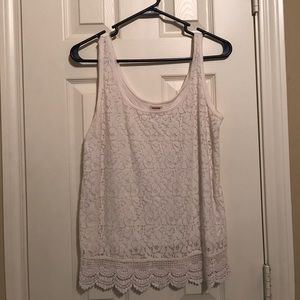 White lace tank