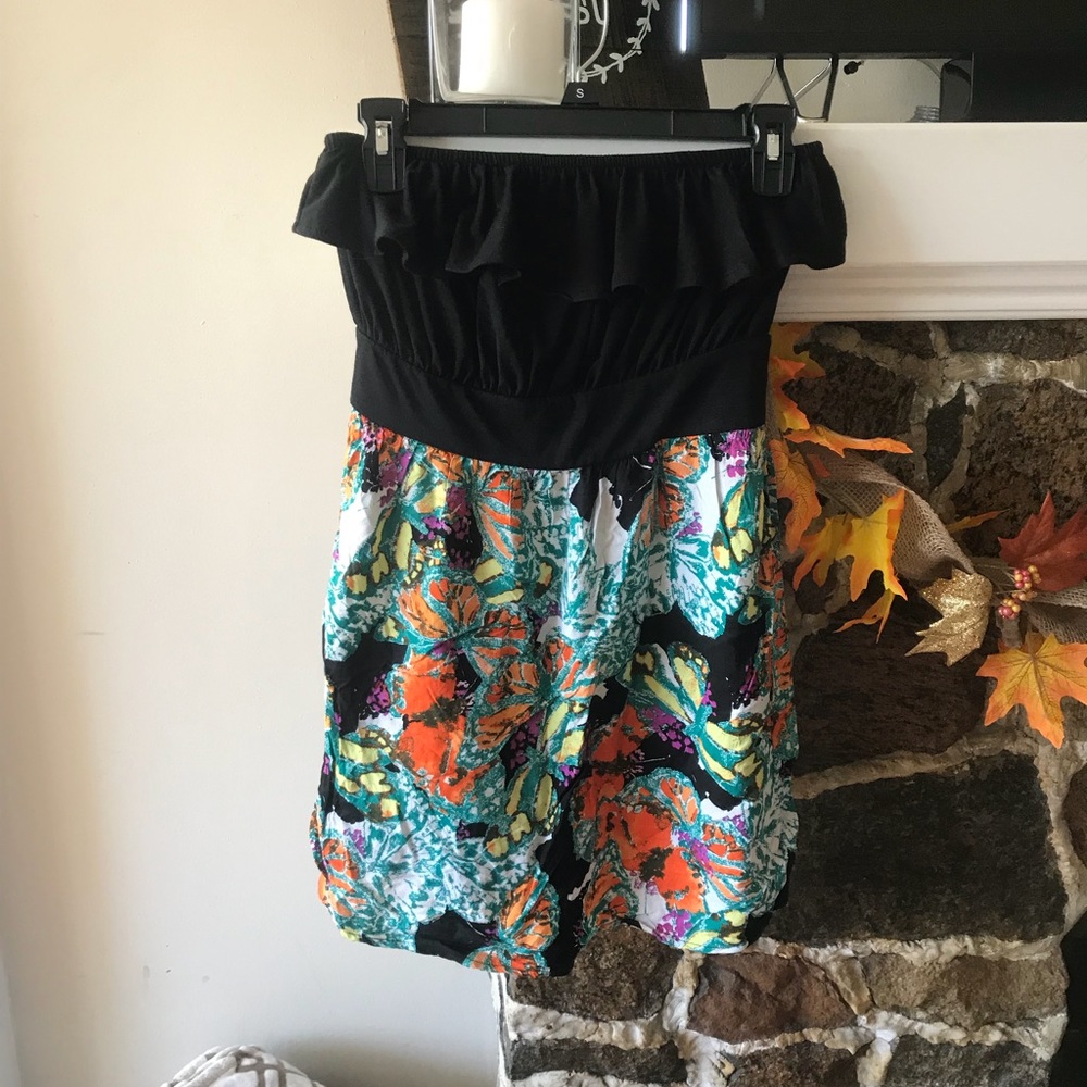 Black and floral dress