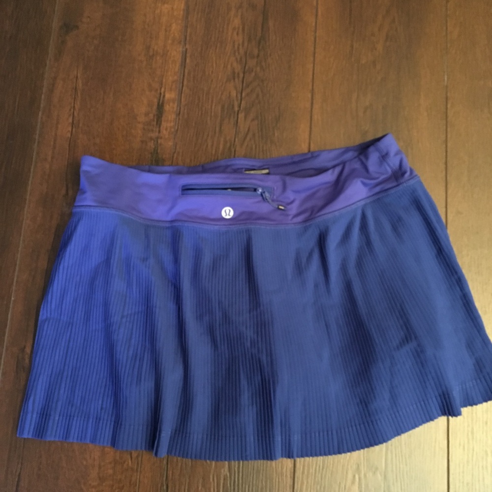 Lululemon blue pleated skirt running tennis lulu