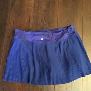 Lululemon blue pleated skirt running tennis lulu