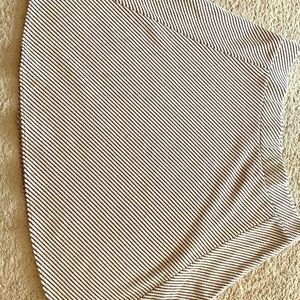 Ann Taylor size large navy and cream cotton skirt