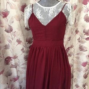New burgundy long dress❤️❤️