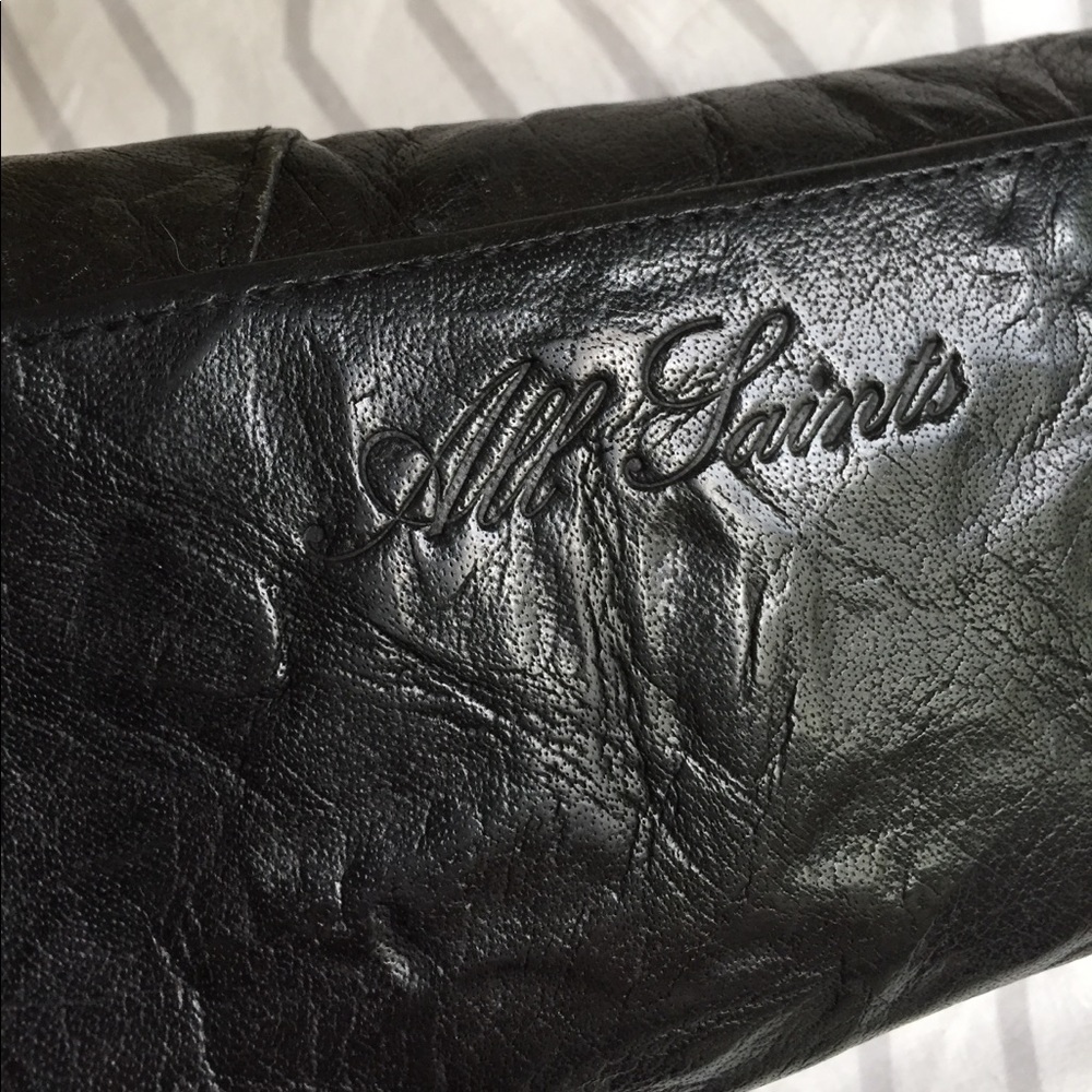 All Saints leather wallet.