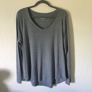 Loft gray long sleeve tee