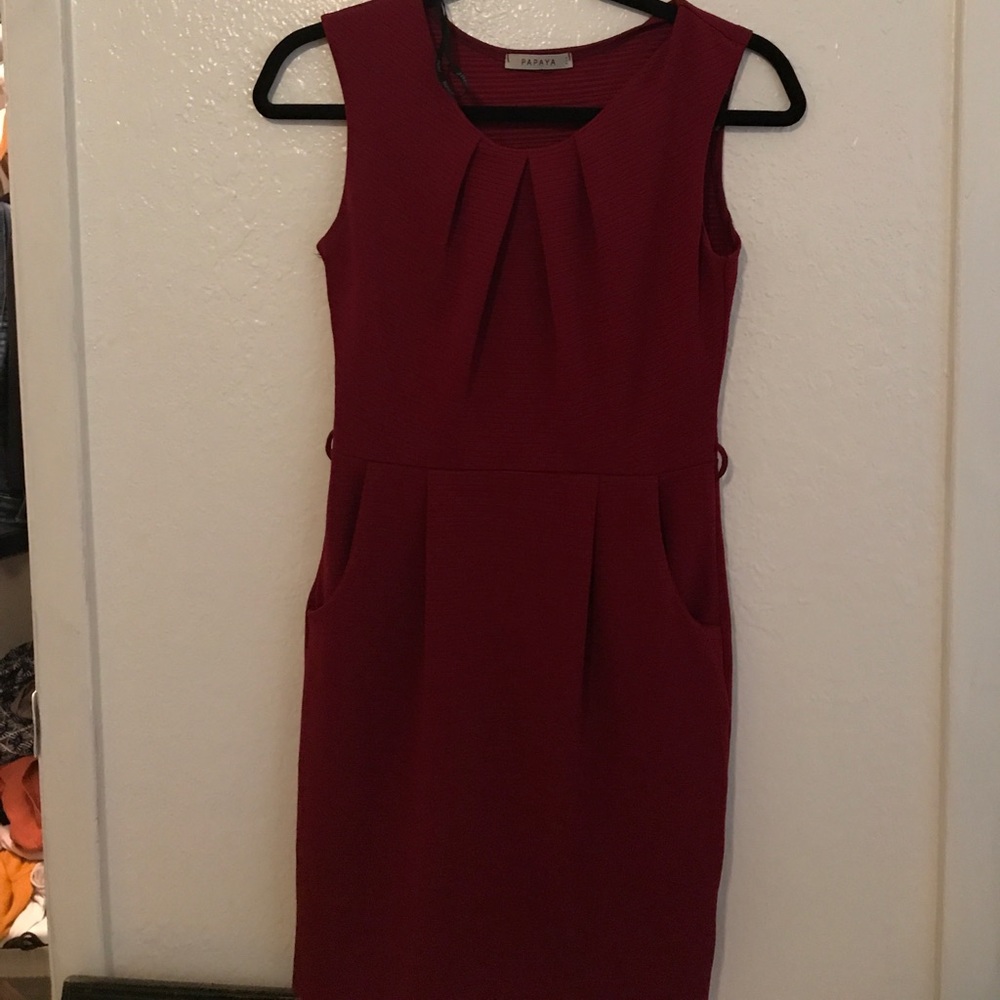 Sleek red dress