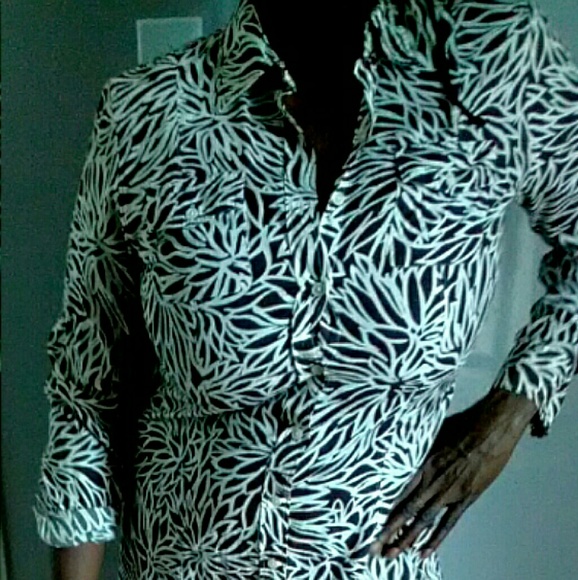 Land's End Print Shirt Dress - Picture 5 of 6